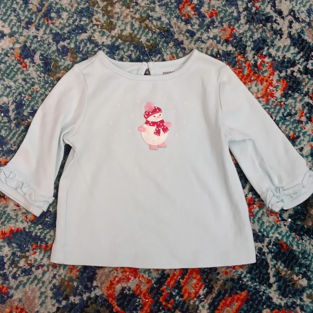 Gymboree snowman applique tee-shirt